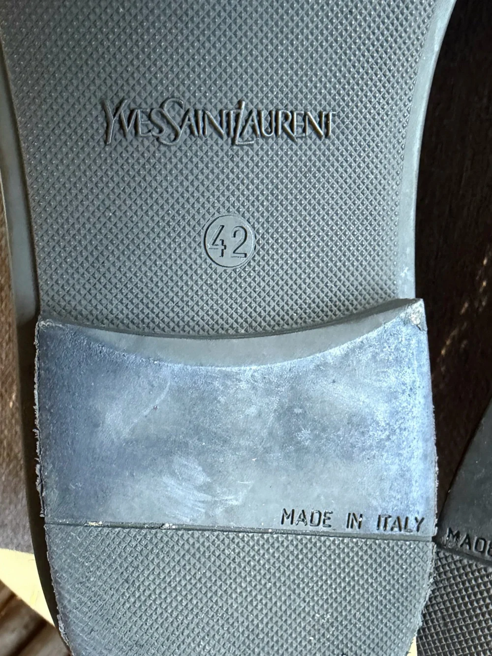 YVES SAINT LAURENT men’s genuine snake skin loafers